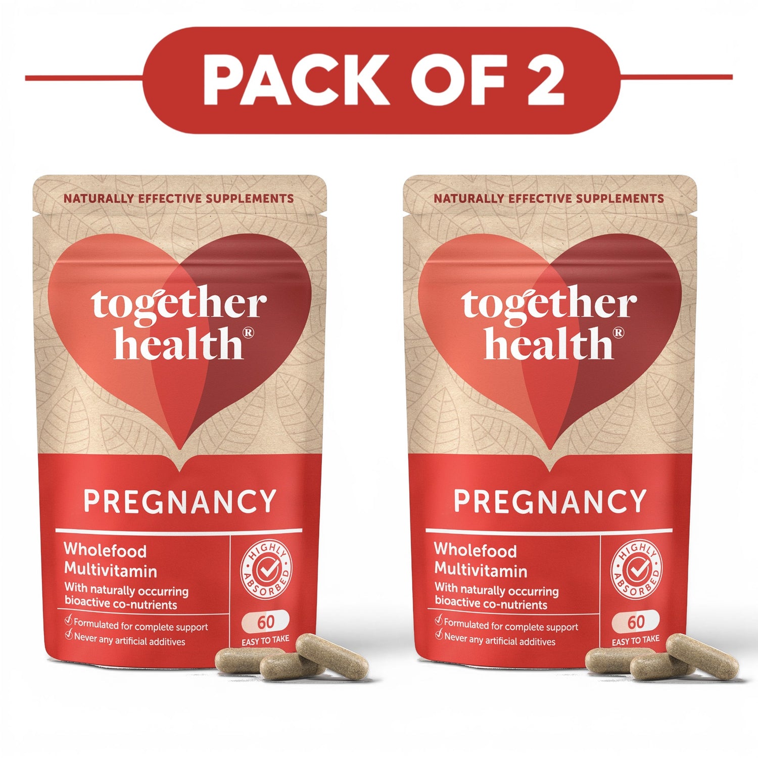 Together Health Pregnancy Wholefood Multivitamin 60 Capsules Pack of 2