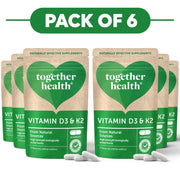Together Health Vitamin D3 & K2 30 Capsules Pack of 6