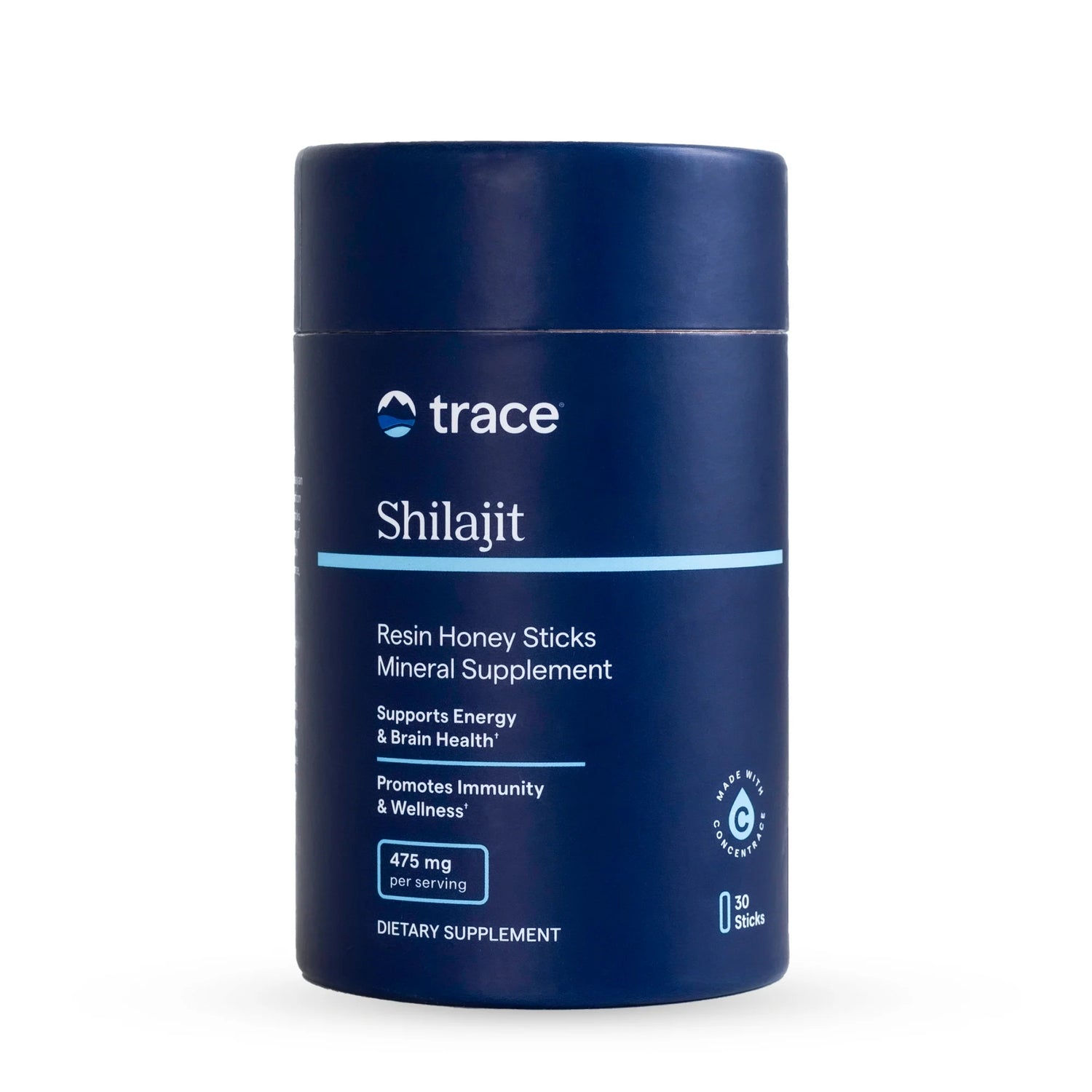 Trace Minerals Shilajit Resin Honey Sticks 30 sticks box with individual honey supplement sachets