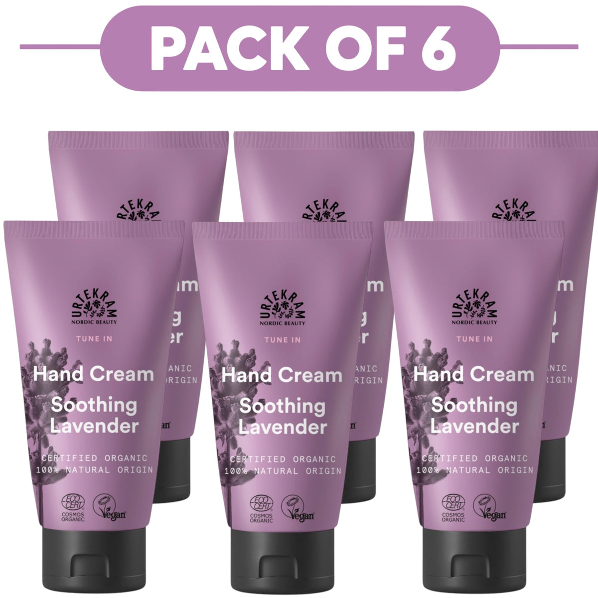 Urtekram Soothing Lavender Hand Cream 75ml Pack of 6