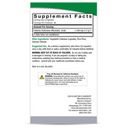 Nature’s Answer Valerian Root Capsules 180 count supplement facts label on a white background