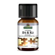 Nature's Answer Vitamin D3 and K2 Liquid Drops Lemon 15ml front label