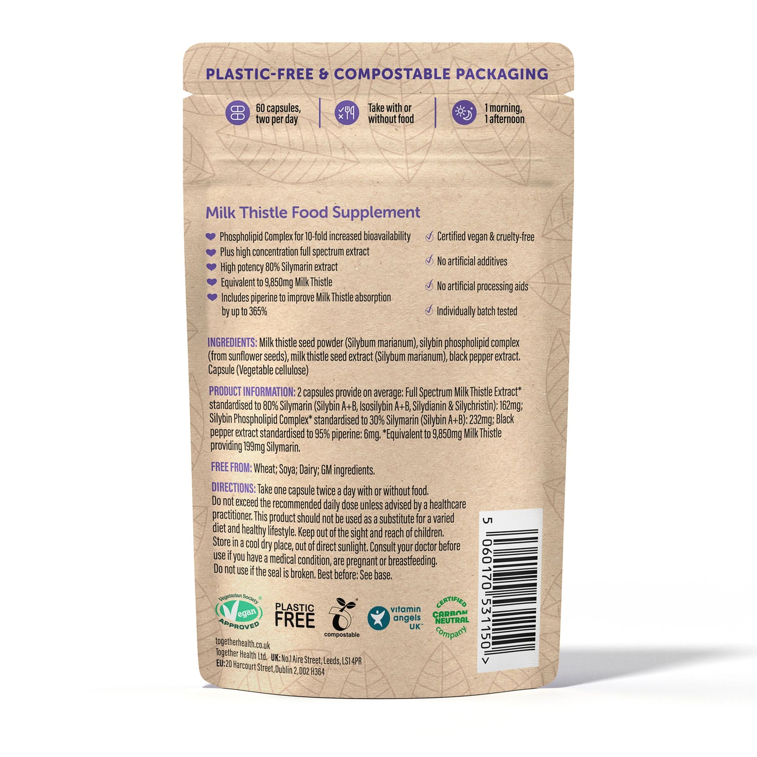 Together Health Milk Thistle 60 capsules barcode