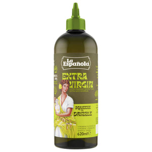 Front image: La Española extra virgin olive oil squeezy bottle 620ml