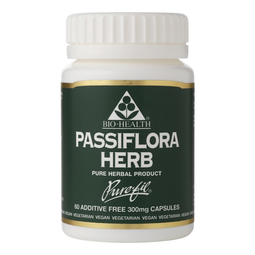 Bio Health Passiflora Herb 300mg Capsules - 60 Count