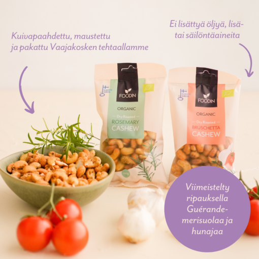 Foodin Rosemary Cashew, Organic 120g, Pack of 8