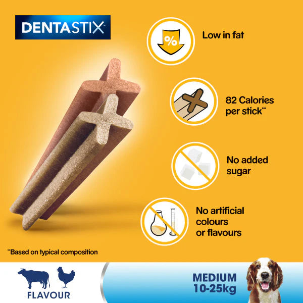 Pedigree Dentastix daily oral care dog dental chew sticks medium dogs pack 56 sticks benefits