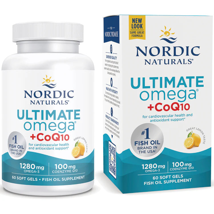 Nordic Naturals Ultimate Omega + CoQ10 1280mg 60 Soft Gels 