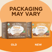 Four Sigmatic Organic Coffee Latte Mix, Dairy-Free - 10 Packets. Old & new packaging.