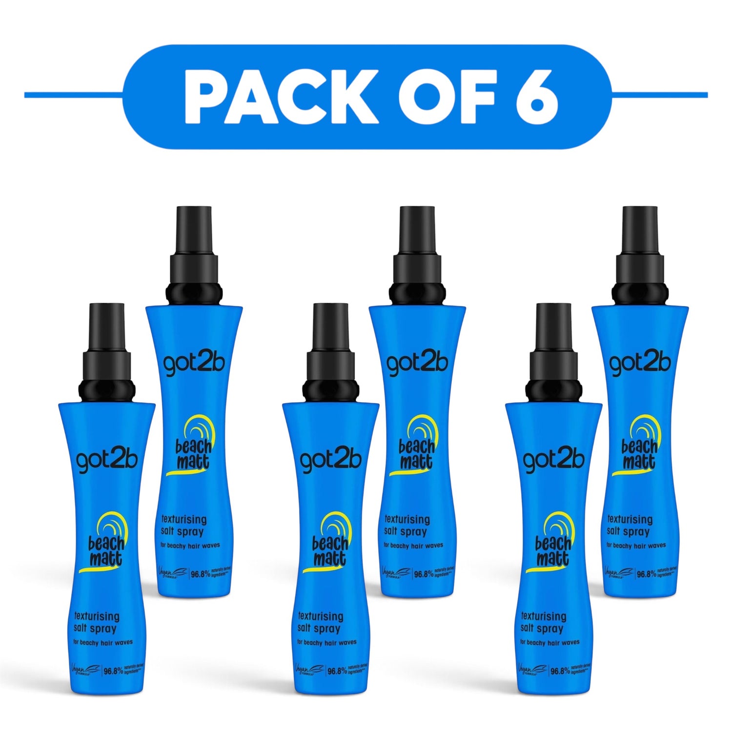 got2b Beach Matt Texturising Salt Spray 200ml Pack of 6
