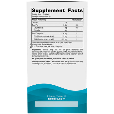 Nordic Naturals Ultimate Omega 2X - 2150mg Omega-3 Zitronen-Softgels