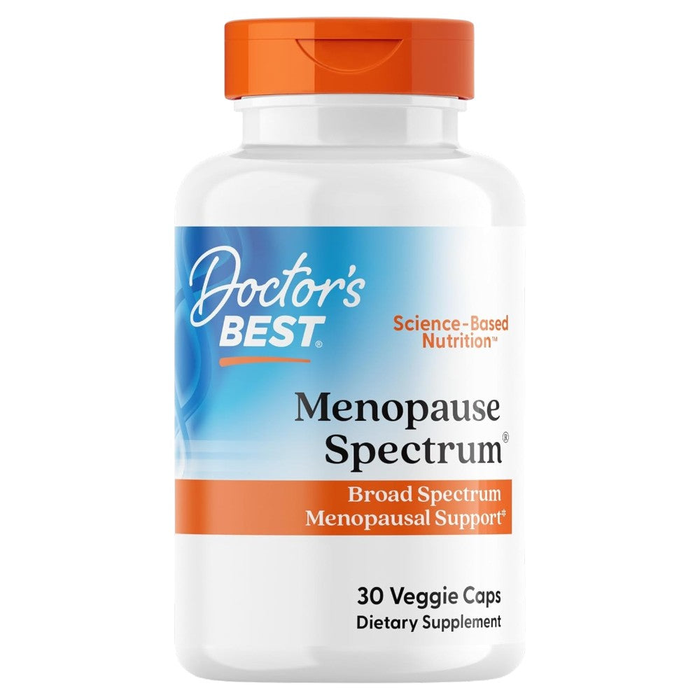 Doctor's Best Menopause Spectrum with EstroG-100, bottle packaging, no flavour, 30 veggie capsules