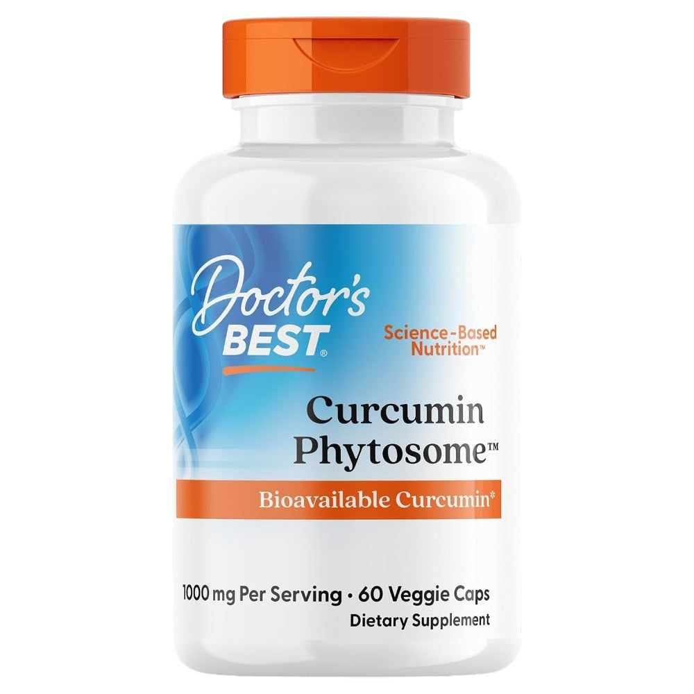 Doctor's Best Curcumin Phytosome, bottle packaging, unflavoured, 1000mg, 60 veggie capsules
