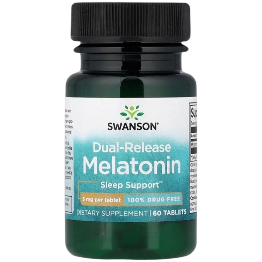 Swanson Dual-Release Melatonin 3mg 60 Tablets