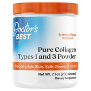 Doctor's Best Pure Collagen Types 1 & 3 Powder, container packaging, unflavoured, 200g