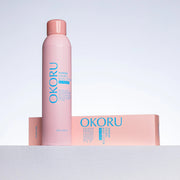 Front Image: Okoru body lotion spray La Tulipe 250ml bottle & box front packaging