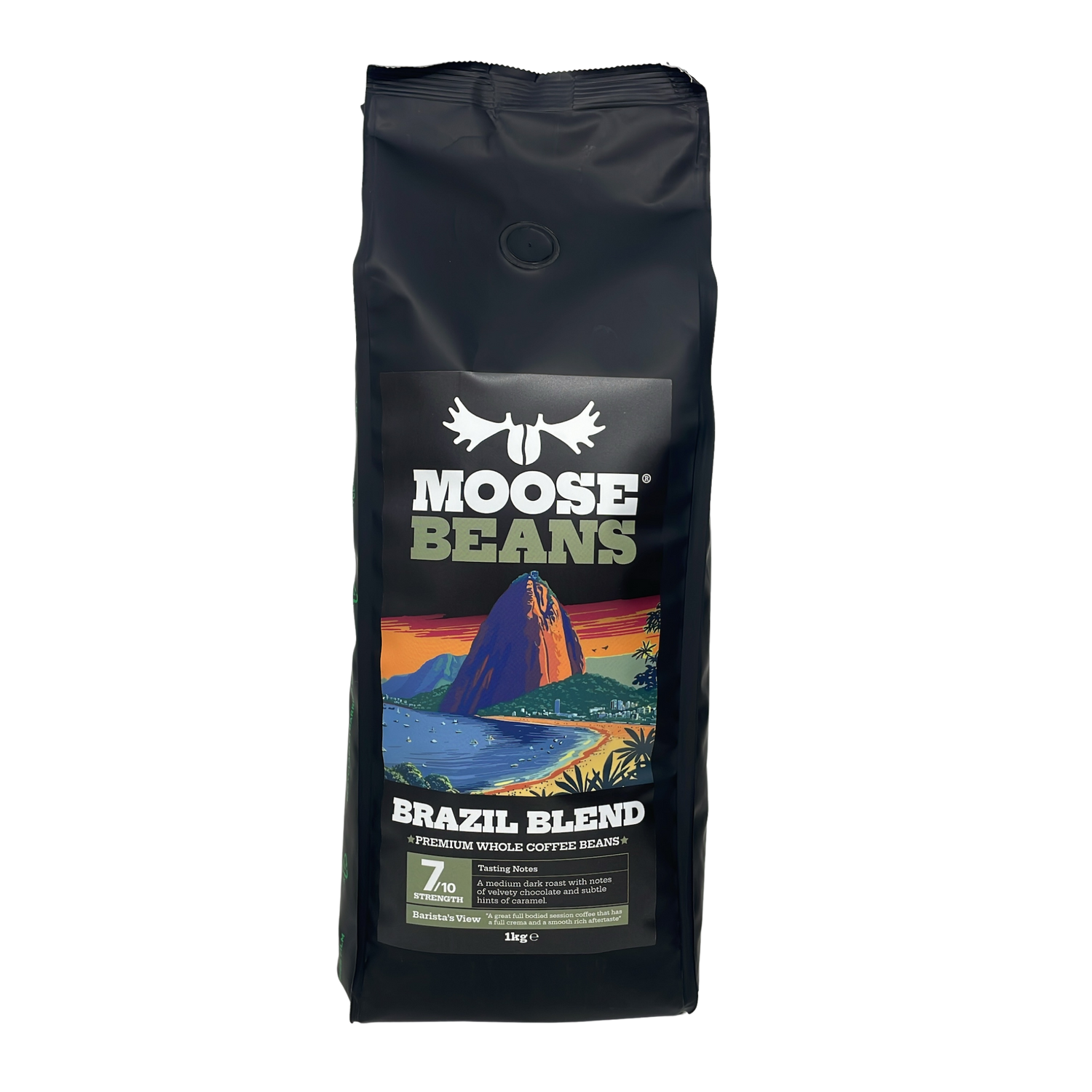 Moose Beans Brazil Blend whole coffee beans bag 1kg