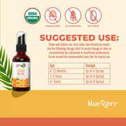 MaryRuth's Vitamin D3 K2 spray 30ml usage instructions daily spray