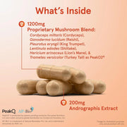 Jarrow Formulas Immune Optimizer mushroom complex veggie capsules daily supplement use 90 count