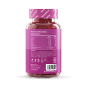 Novomins Vitamin B12 Gummies 1000mcg Strawberry 60 Count ingredients nutritional label with barcode