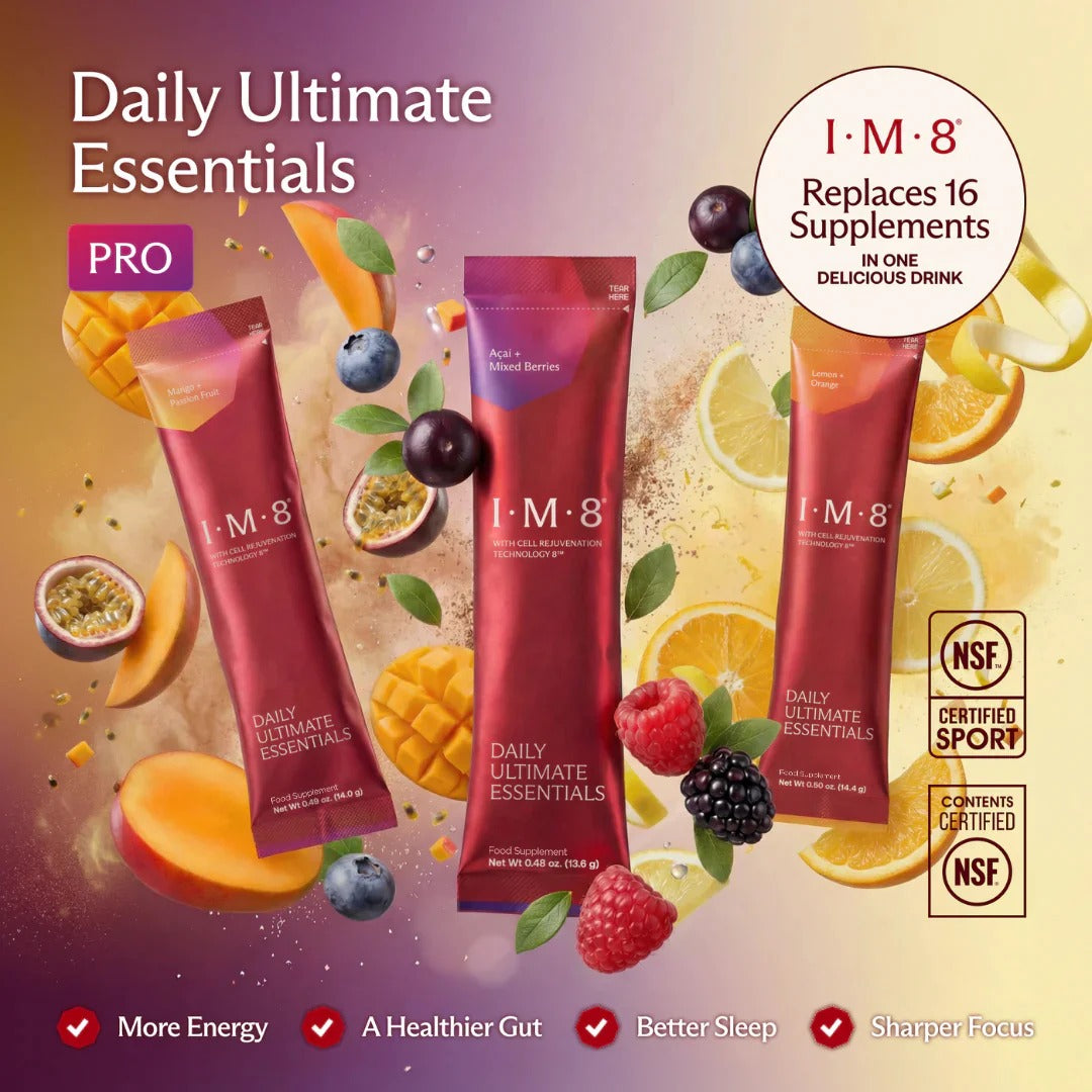 IM8 Daily Ultimate Essentials Variety Pack daily nutritional drink sachets