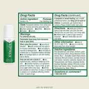Biofreeze cooling gel ingredients label bottle 89ml