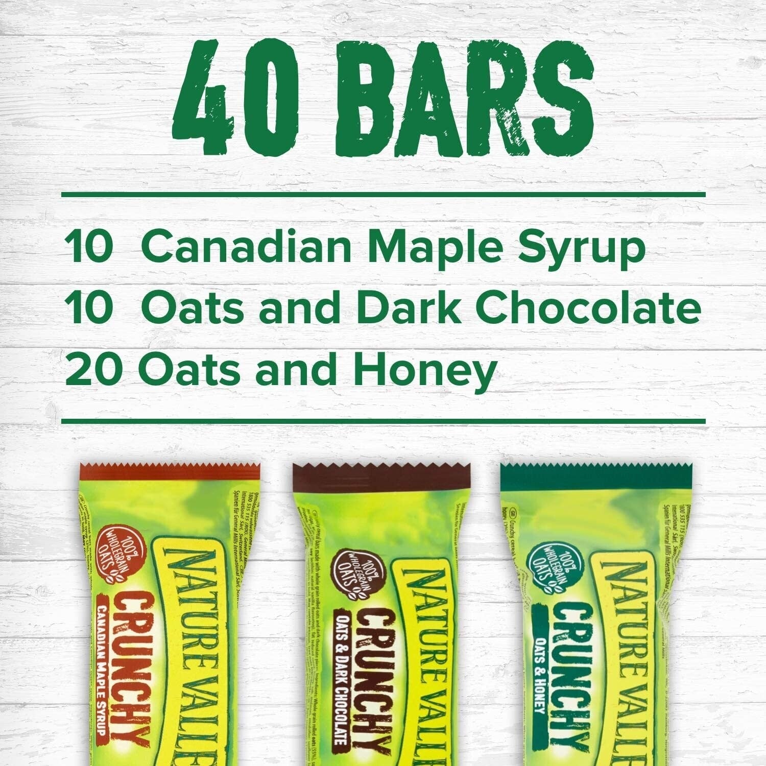 Nature Valley Crunchy Variety Pack Cereal Bars 40 Bar Packs