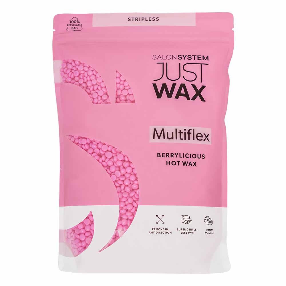 Salon System Just Wax Multiflex Berrylicious Hot Wax Beads 700g front packaging