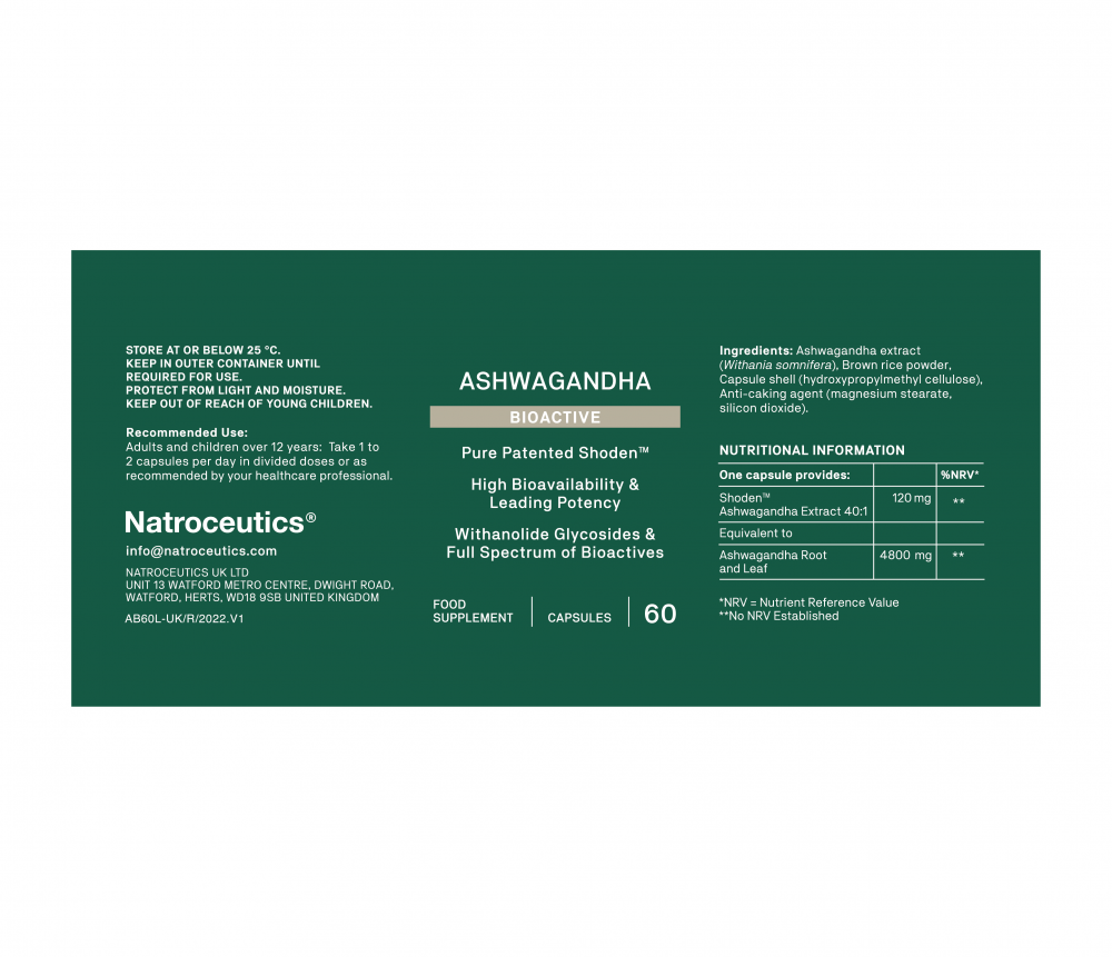 Natroceutics Ashwagandha Bioactive – 60 Capsules