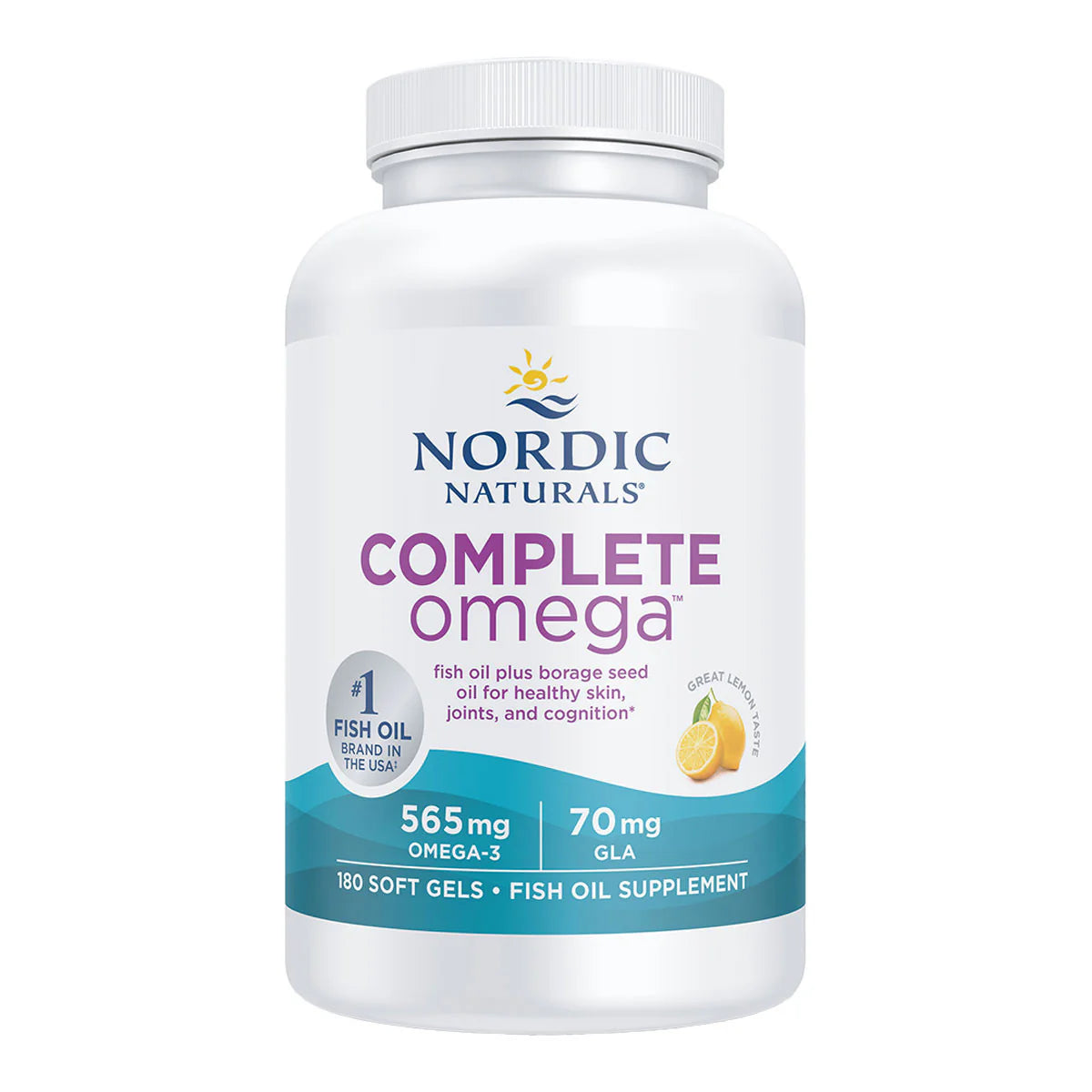 Nordic Naturals Complete Omega 565mg Lemon 180 Soft Gels Pack of 2