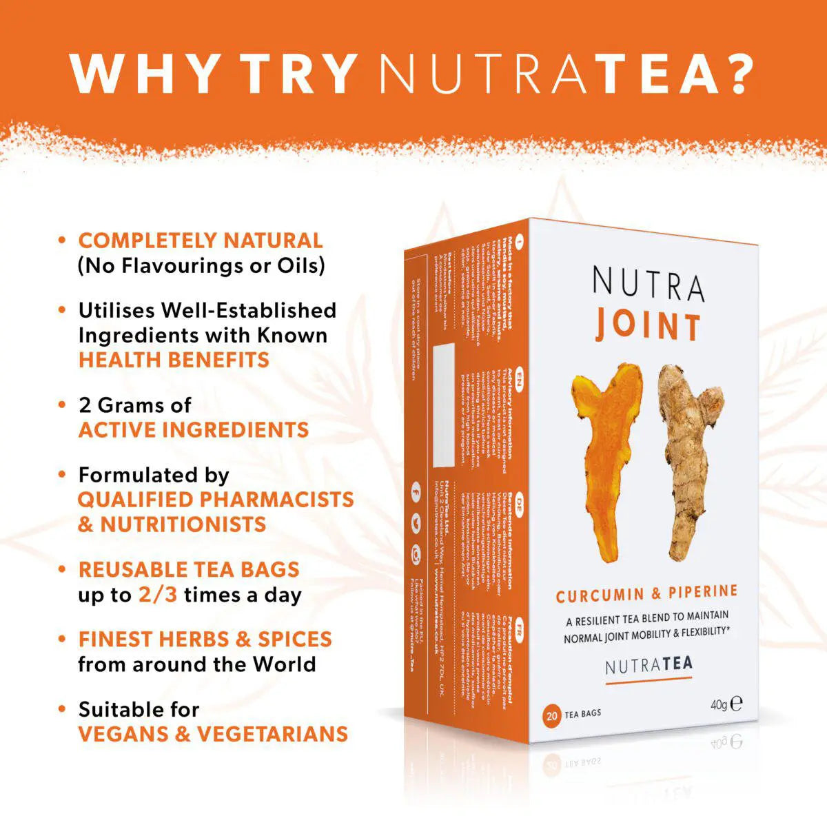 Nutra Joint Curcumin & Piperine 20 Tea Bags