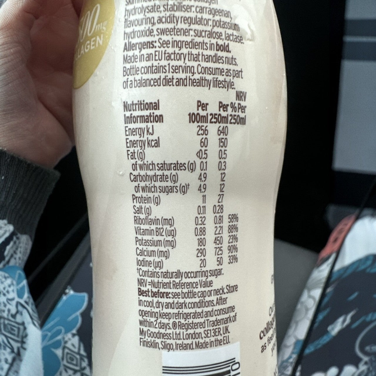 For Goodness Shakes Glow Collagen Protein Shake Iced Latte - 12x250ml