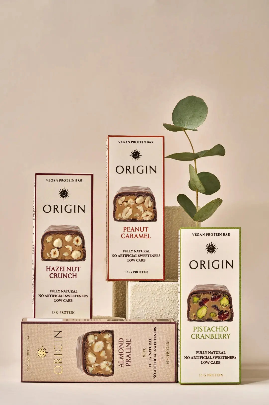Origin Almond Praline Vegan Protein Bar 45g & other variants