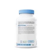 Supplement facts panel showing vitamins B5, B6 and herbal extracts.