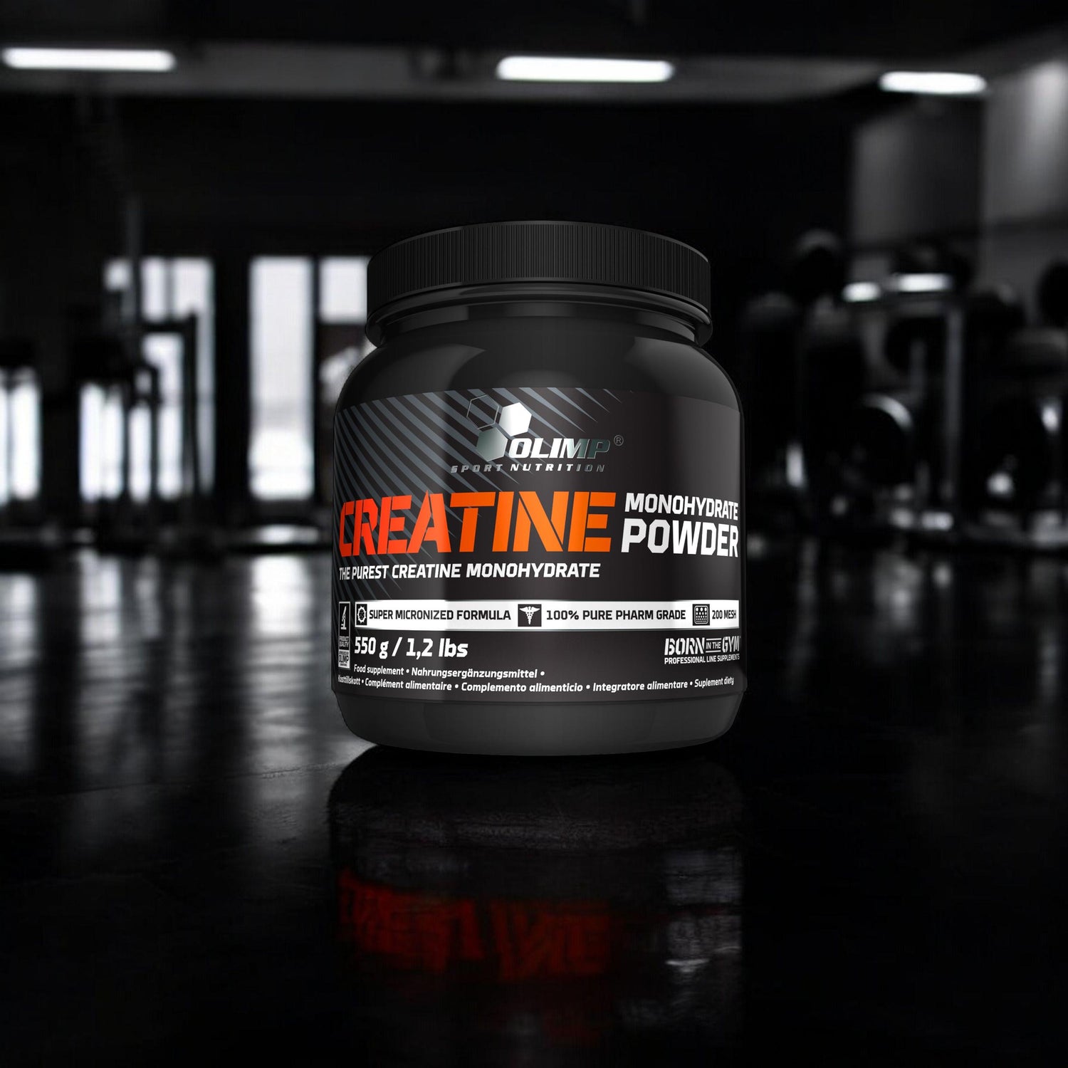 Olimp Nutrition creatine monohydrate powder sports supplement drink lifestyle image 550g tub