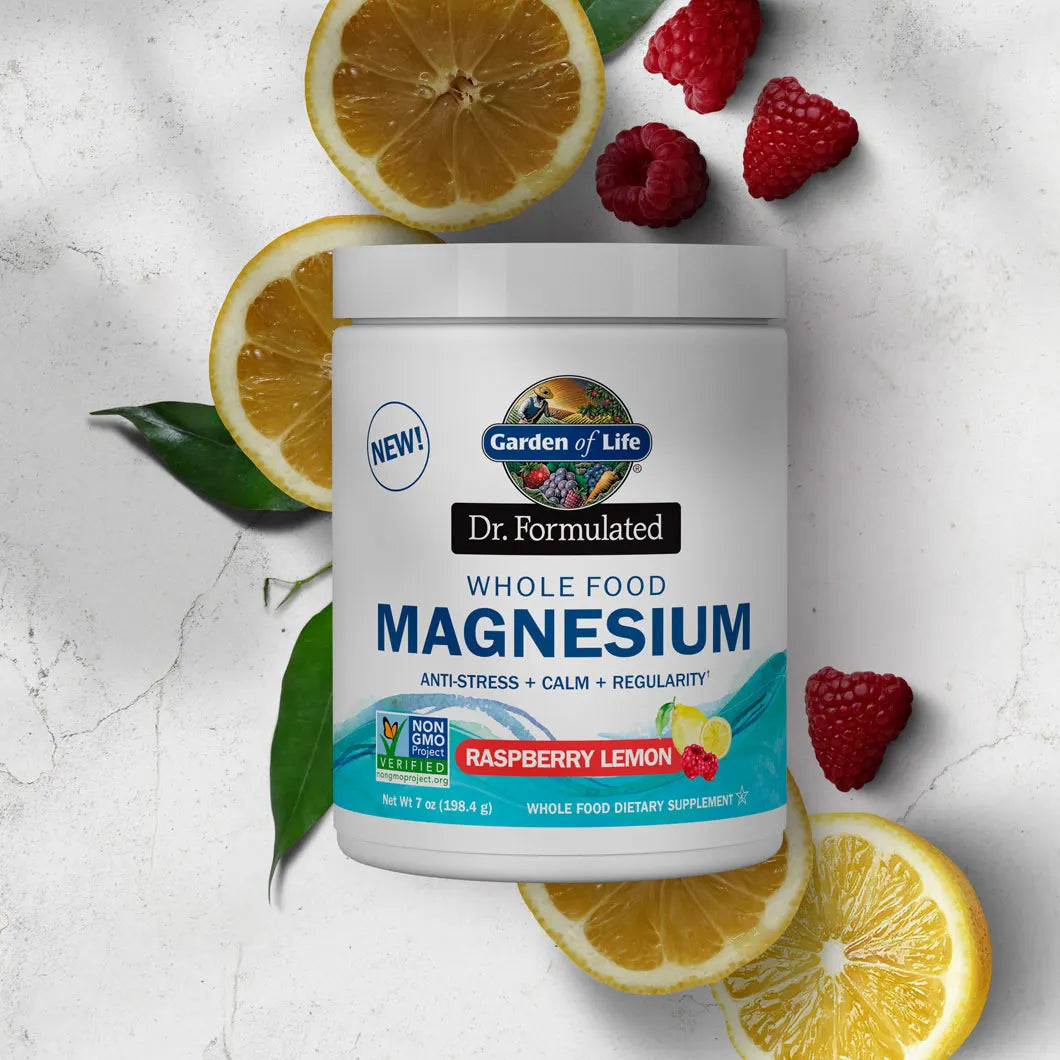 Garden of Life Dr. Formulated Magnesium Powder, Raspberry Lemon - 198.4g