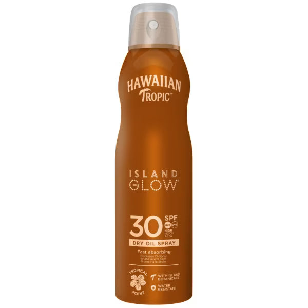 Hawaiian Tropic Island Glow Dry Oil Spray SPF 30 180ml