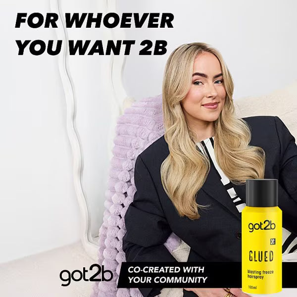 got2b Glued Blasting Freeze Hairspray, aerosol can packaging, citrus fragrance, 100ml, hair styling use