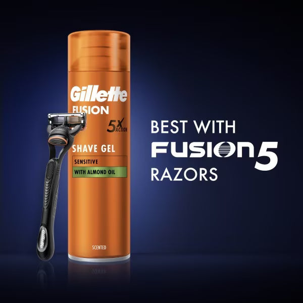 Gillette Fusion Sensitive Shave Gel with Almond Oil 75ml