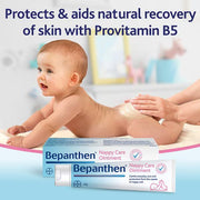 Bepanthen Nappy Care Ointment Pro-Vitamin B5, tube packaging, fragrance-free, 30g, nappy care application directions