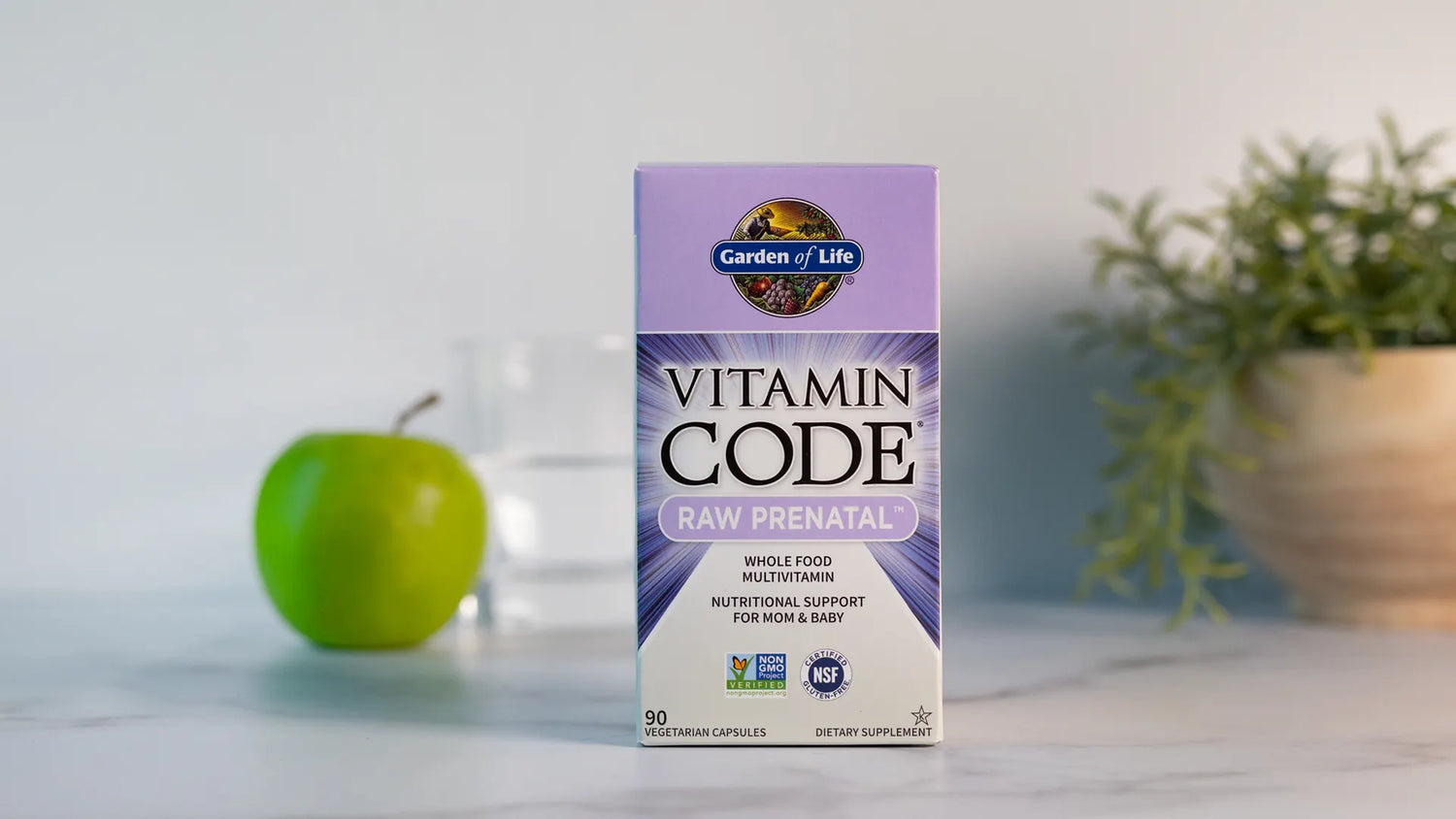 Garden of Life Vitamin Code Raw Prenatal 90 Capsules.