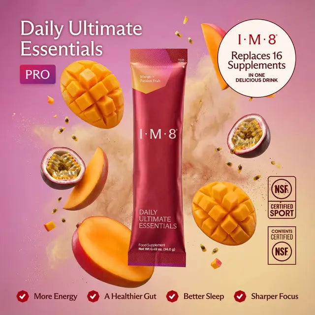 IM8 Daily Ultimate Essentials Pro Mango & Passion Fruit 30 Sachets