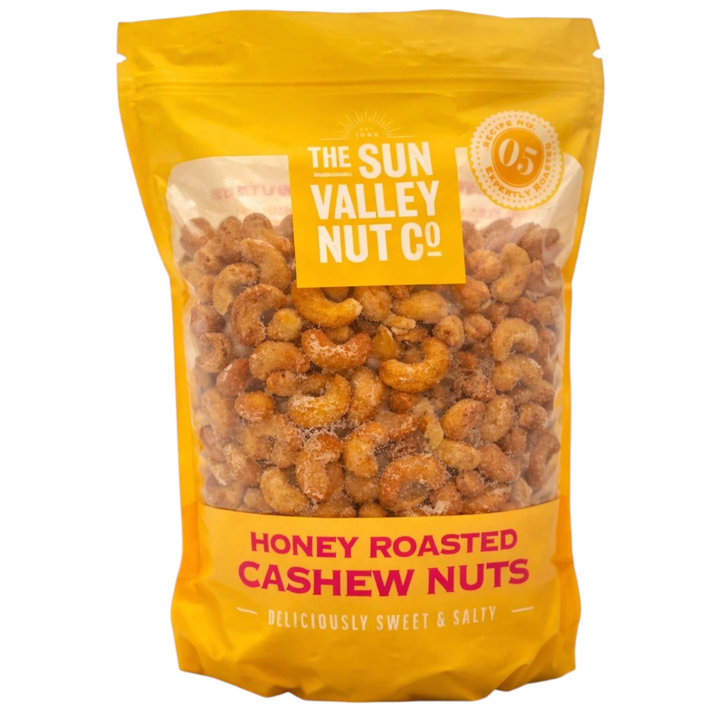 The Sun Valley Nut Co Honey Roasted Cashew Nuts - 1.1kg