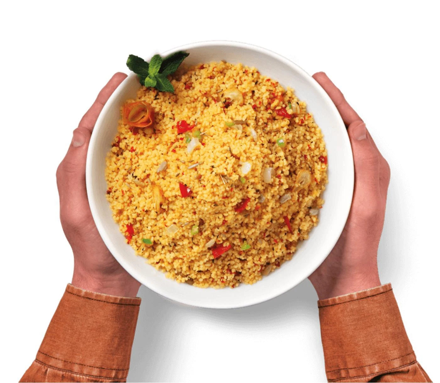 Trevijano Mediterranean Couscous with vegetables prepared serving lifestyle image