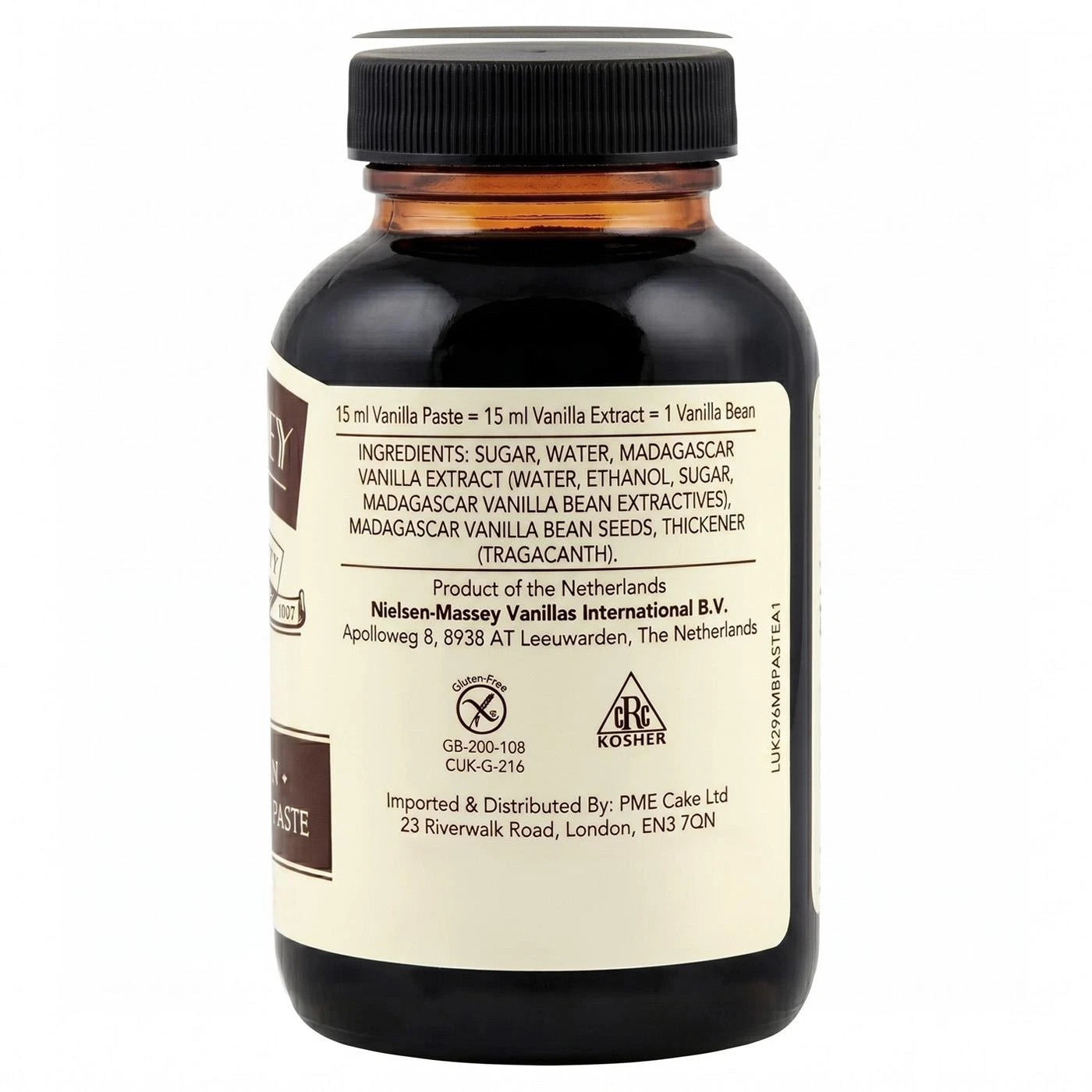 Nielsen-Massey Madagascar Bourbon Vanilla Bean Paste ingredients information 296ml