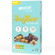 No Sugar Company JoyBar Chocolate Peanut Butter Collagen Bar box 12x40g protein snack bars