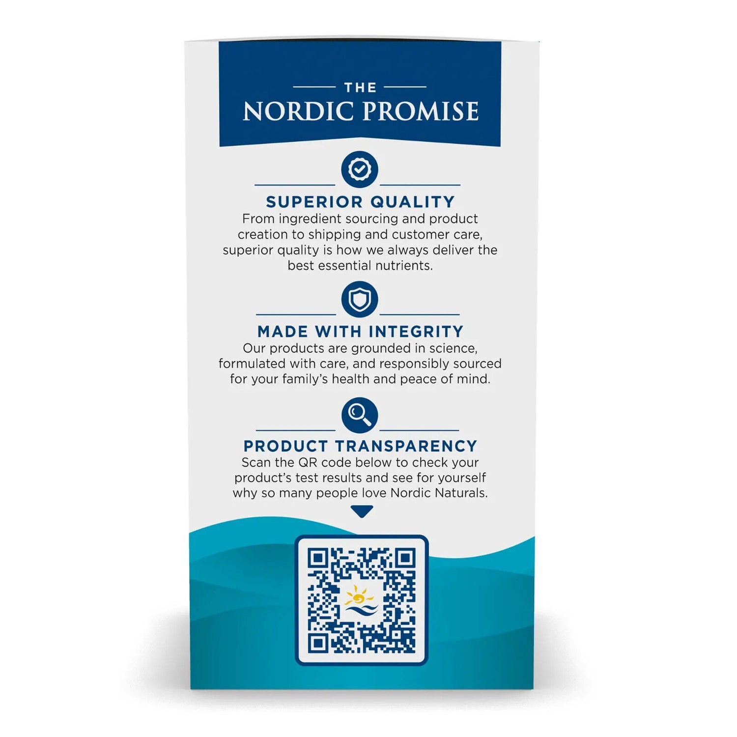 Label showing supplement facts for Nordic Naturals omega-3 and CoQ10 formula.