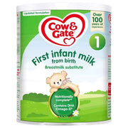 Front image: Cow and Gate First Infant Milk Powder 700g baby formula from birth packaging