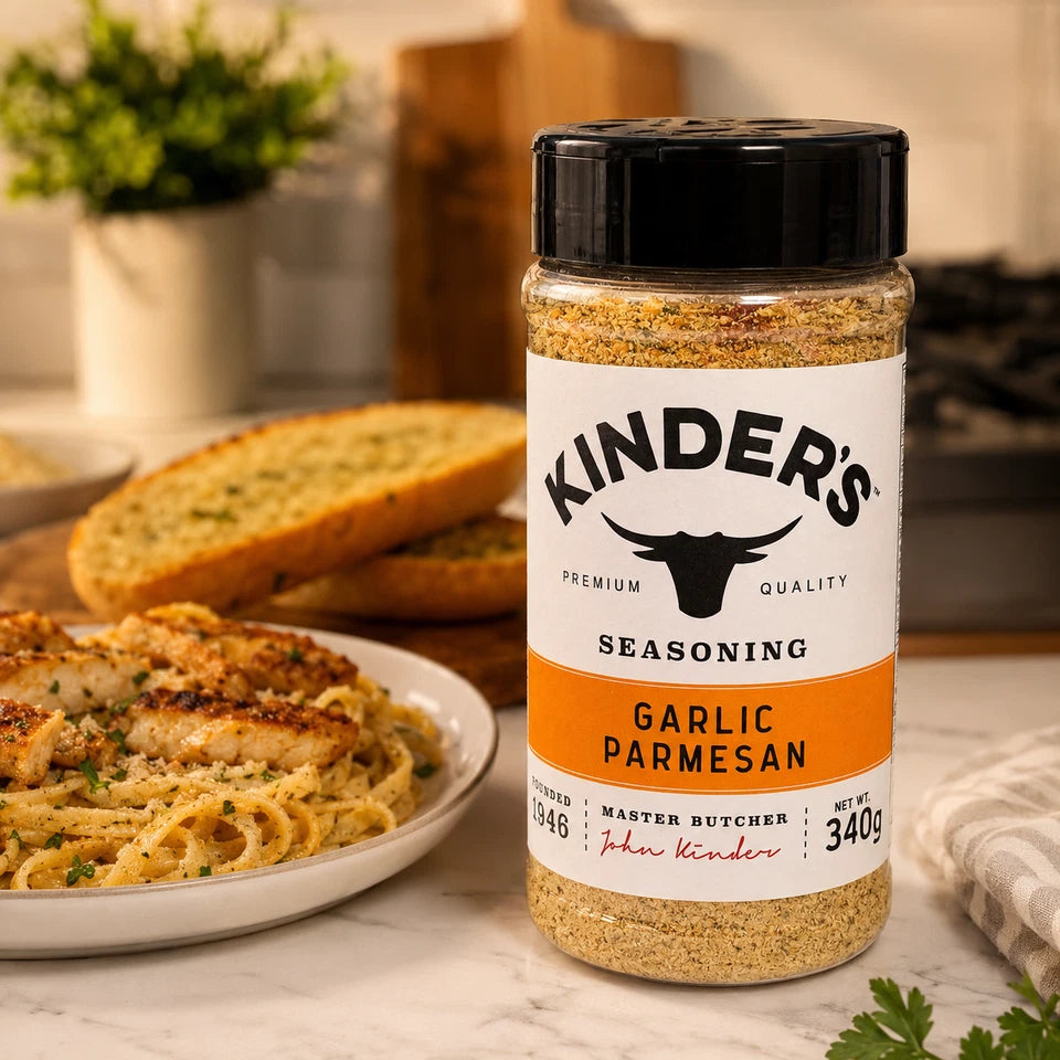 Kinder's Garlic Parmesan Seasoning 340g used for chicken and vegetable dishes