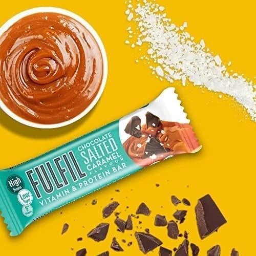 Fulfil Chocolate Salted Caramel protein snack bar chocolate coated 15 x 55g pack